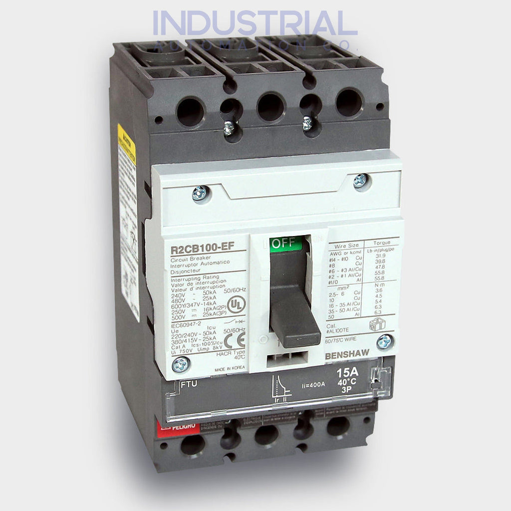 Circuit Breaker 100 A - 100 Frame 3P 600 VAC, N-Normal Fault, FTU Trip Unit, 35 KAIC Interrupt at 480 VAC