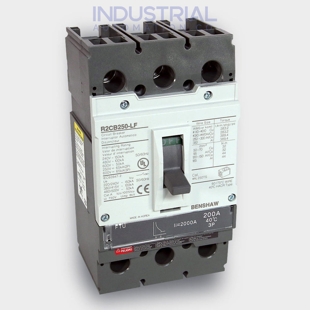 Circuit Breaker 250 A - 250 Frame 3P 600 VAC, H-High Fault, FTU Trip Unit, 65 KAIC Interrupt at 480 VAC
